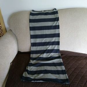 Form fitting long maxi skirt